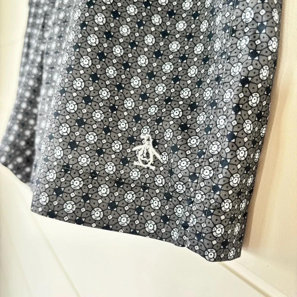 Original Penguin Lightweight Black and White Swim Shorts Size 34